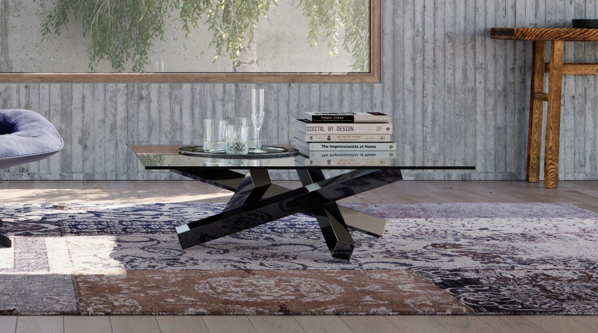 ARDIGO холна маса, тъмна основа – MIOTTO design