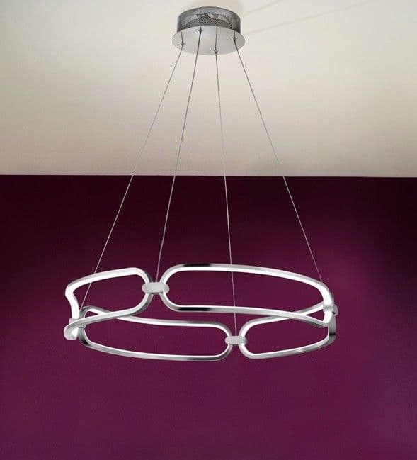 COLETTE висяща LED лампа, Ø 60, хром – Schuller 786831