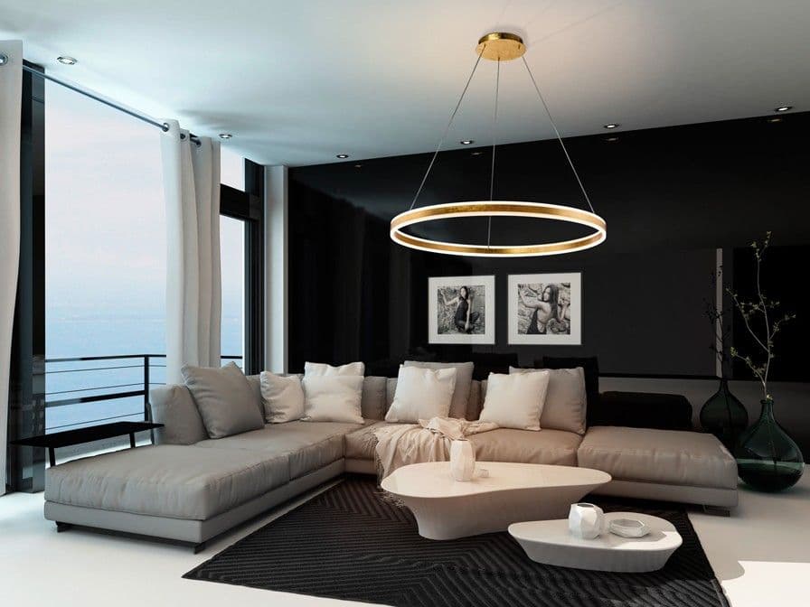HELIA висяща LED лампа, златисто, Ø 100 – Schuller 831622