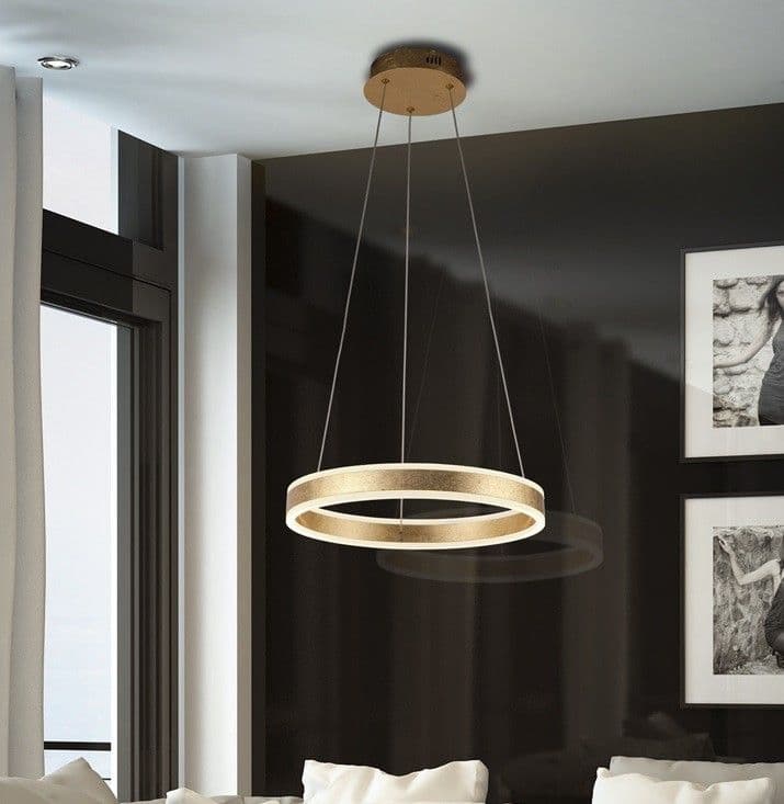 HELIA висяща LED лампа, златисто, Ø 50 см. – Schuller 831940