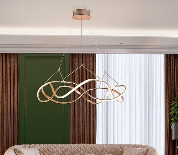 MOLLY висяща LED лампа, Ø 80, златисто – Schuller 763967