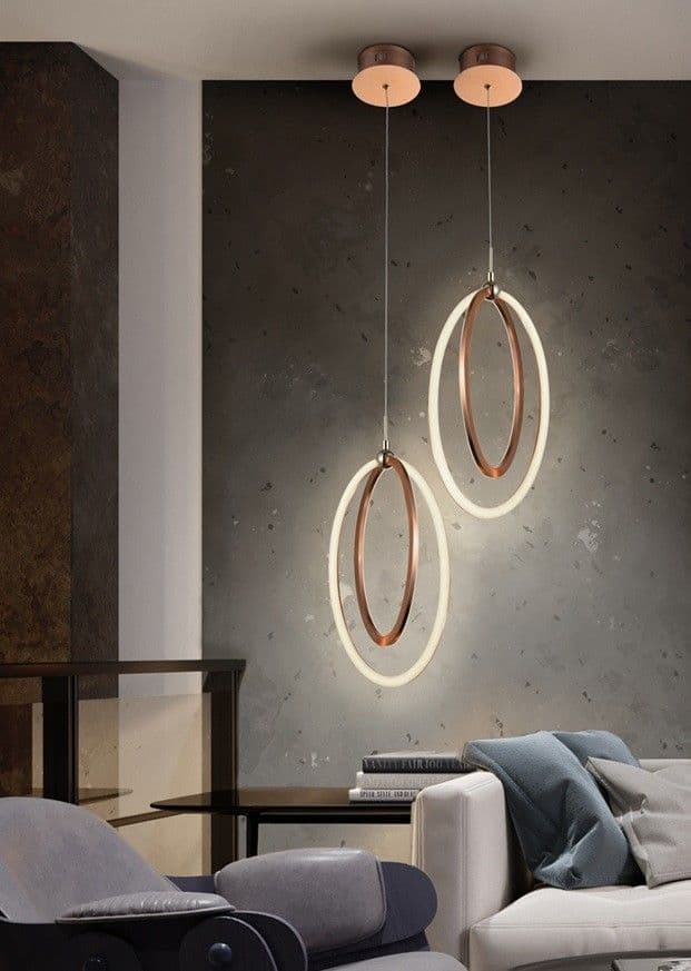 OCELLIS висяща LED лампа, Ø 22, златисто – Schuller 814263