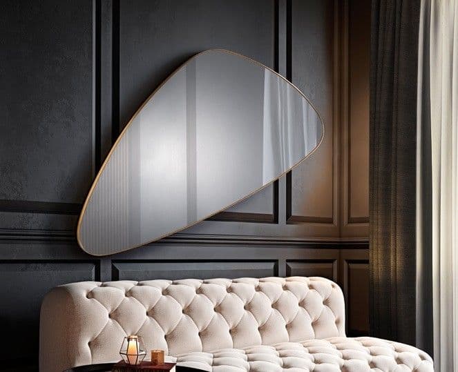 ORIO триъгълно огледало 168 x 81, златисто – Schuller 127646