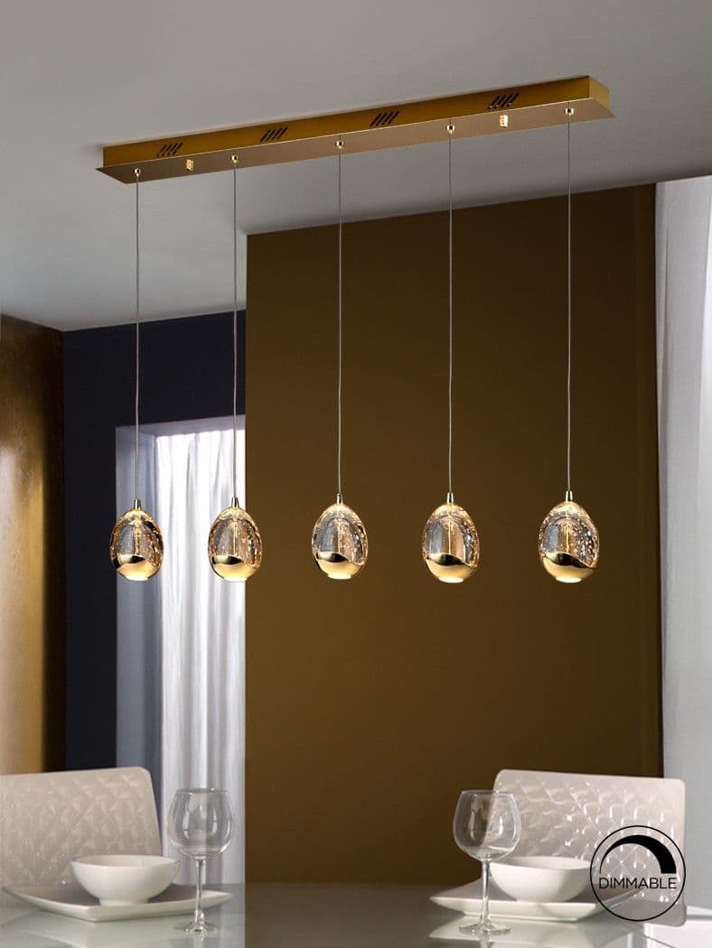 ROCIO висяща LED лампа, 5L., златисто – Schuller 783627