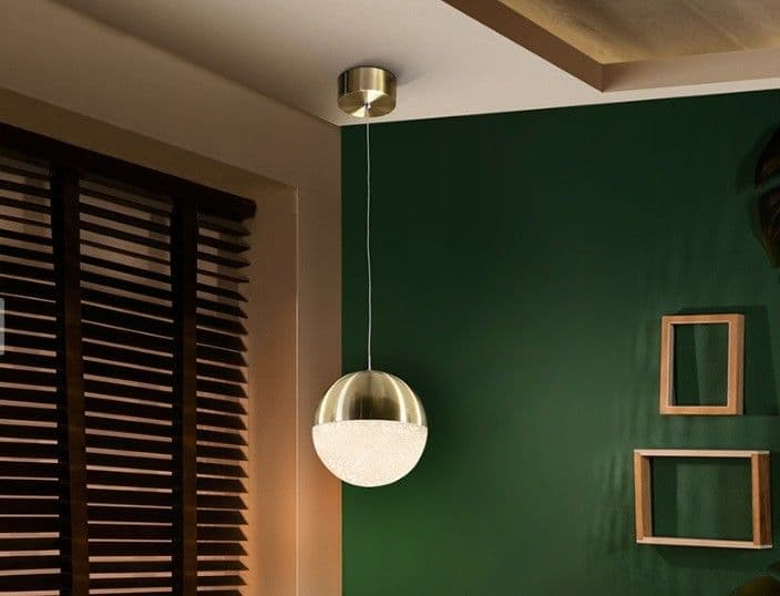 SPHERE висяща LED лампа, 1L.,Ø 20, месинг – Schuller 793407