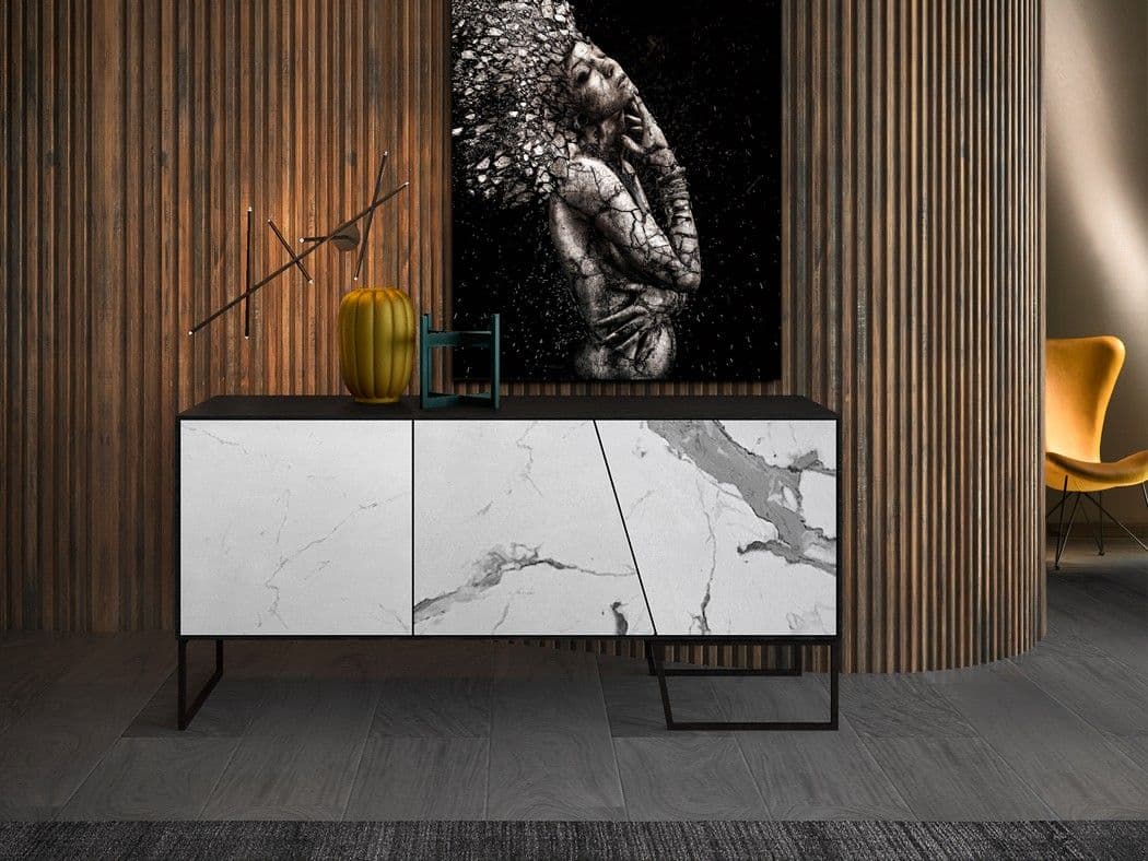 ·KERALA· SIDEBOARD 3 DOOR B/W – Schuller 603645
