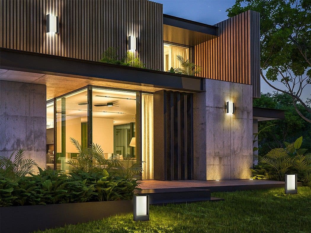 MATIA - GREY OUTDOOR WALL LAMP IP65 – Schuller